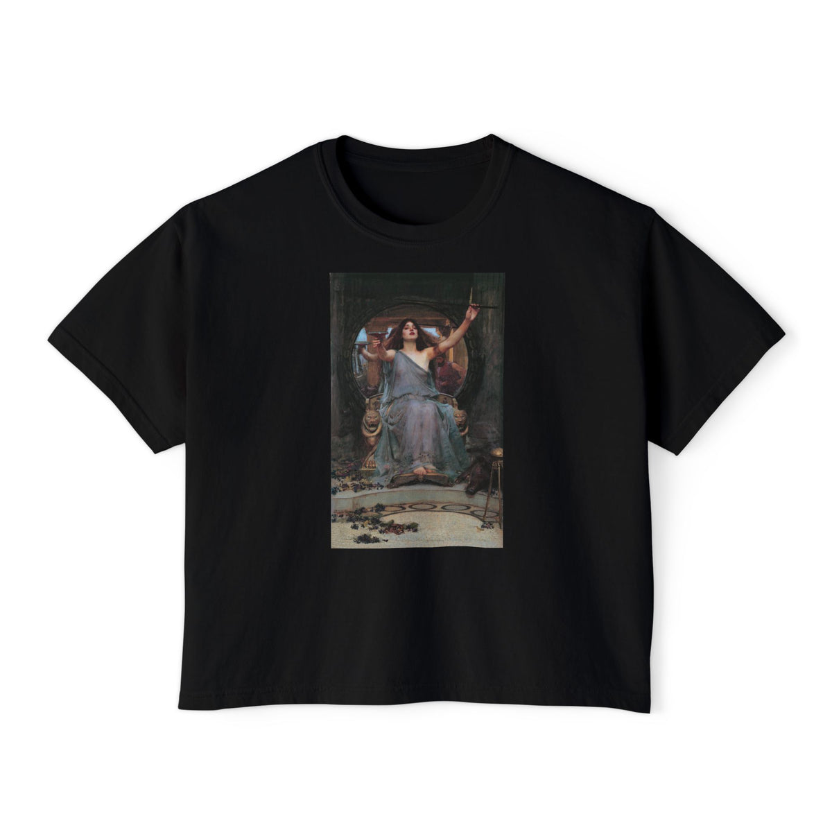 Circe's Offering Boxy Tee in Black