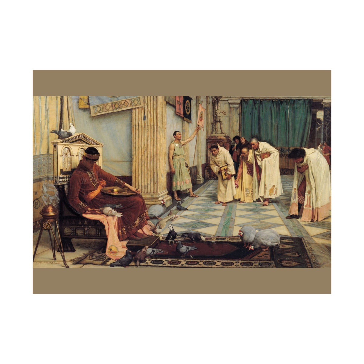 John William Waterhouse 'The Favourites of the Emperor Honorius' Poster