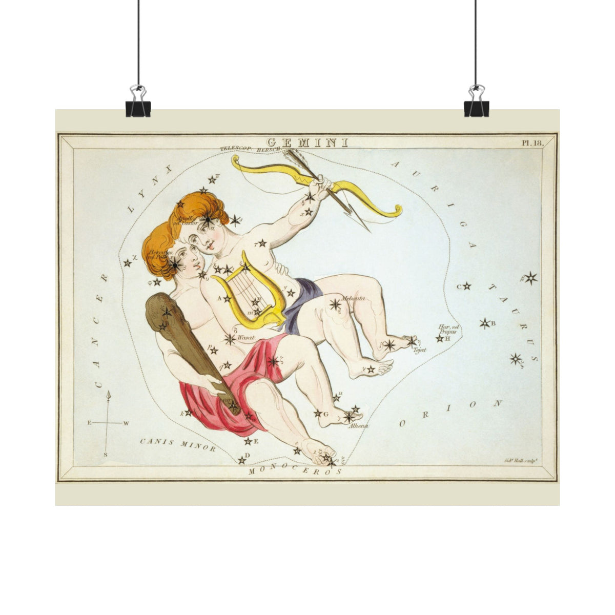 Sidney Hall 'Gemini' Poster