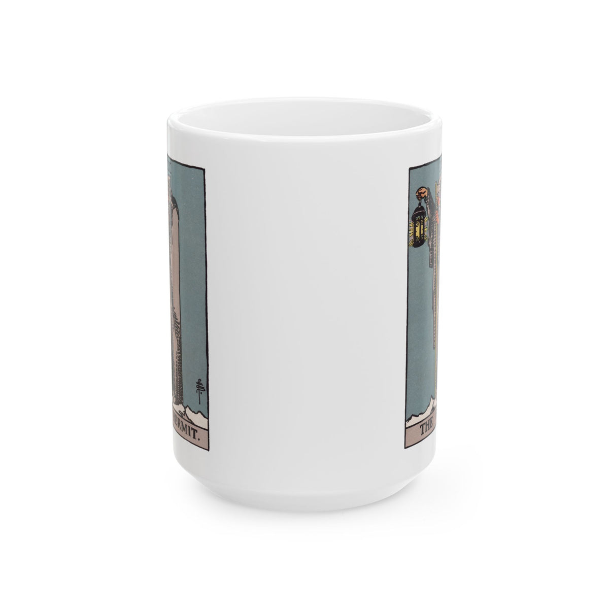 The Hermit tarot card mug, Rider-Waite-Smith design, ceramic 11oz/15oz, view 5