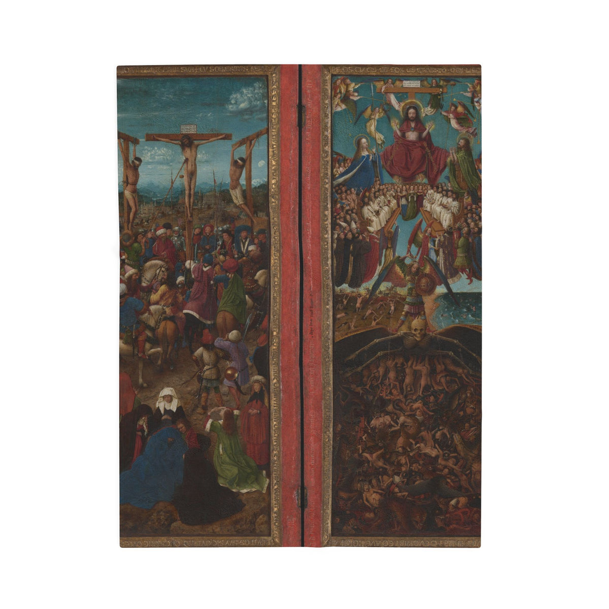 The Crucifixion; The Last Judgment Velveteen Plush Blanket
