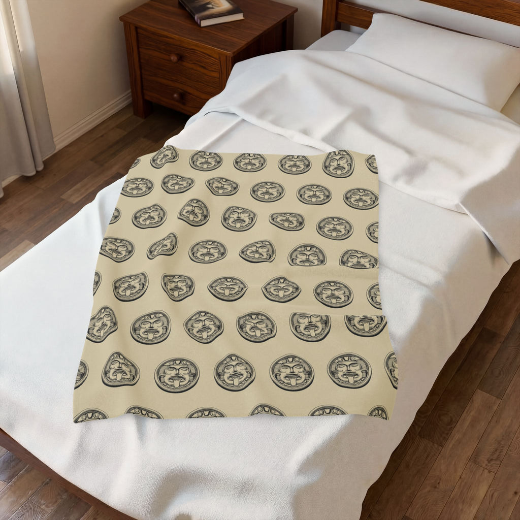 Sun Stone Pattern Velveteen Plush Blanket
