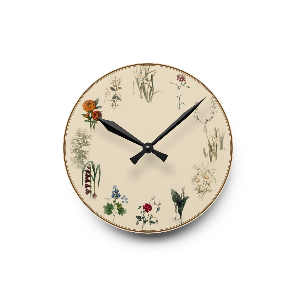 Birth Flower Botanical Wall Clock