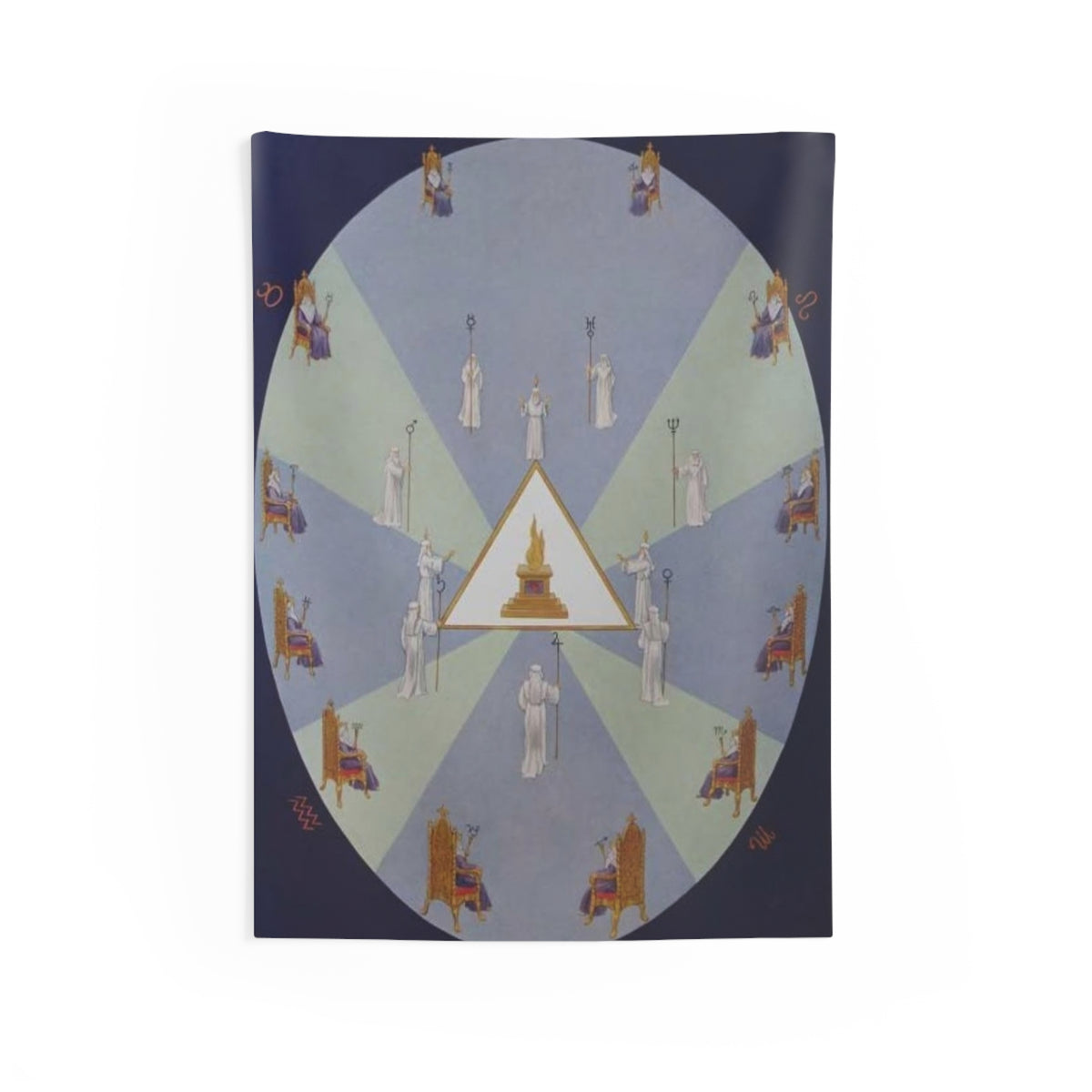 Zodiacal Egg Wall Tapestry: Orphic Cosmic Egg
