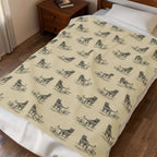 Tiger Pattern Velveteen Plush Blanket