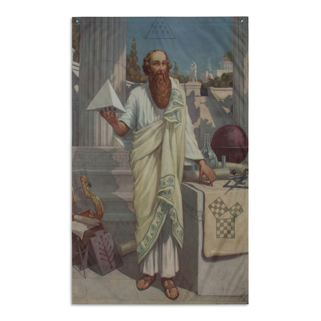 Pythagoras Banner Flag: Knapp Hanging Wall Flag, 34.5 x 56 in