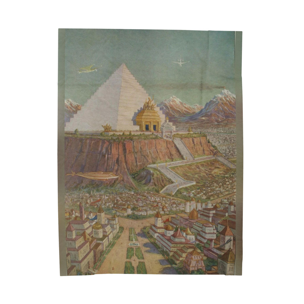 The Atlantean Temple Velveteen Plush Blanket