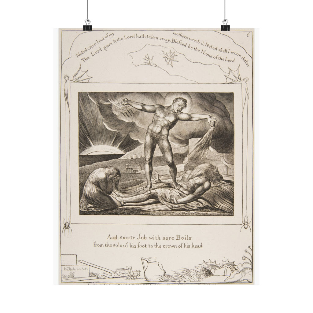 William Blake 'Satan Smiting Job with Boils' Poster