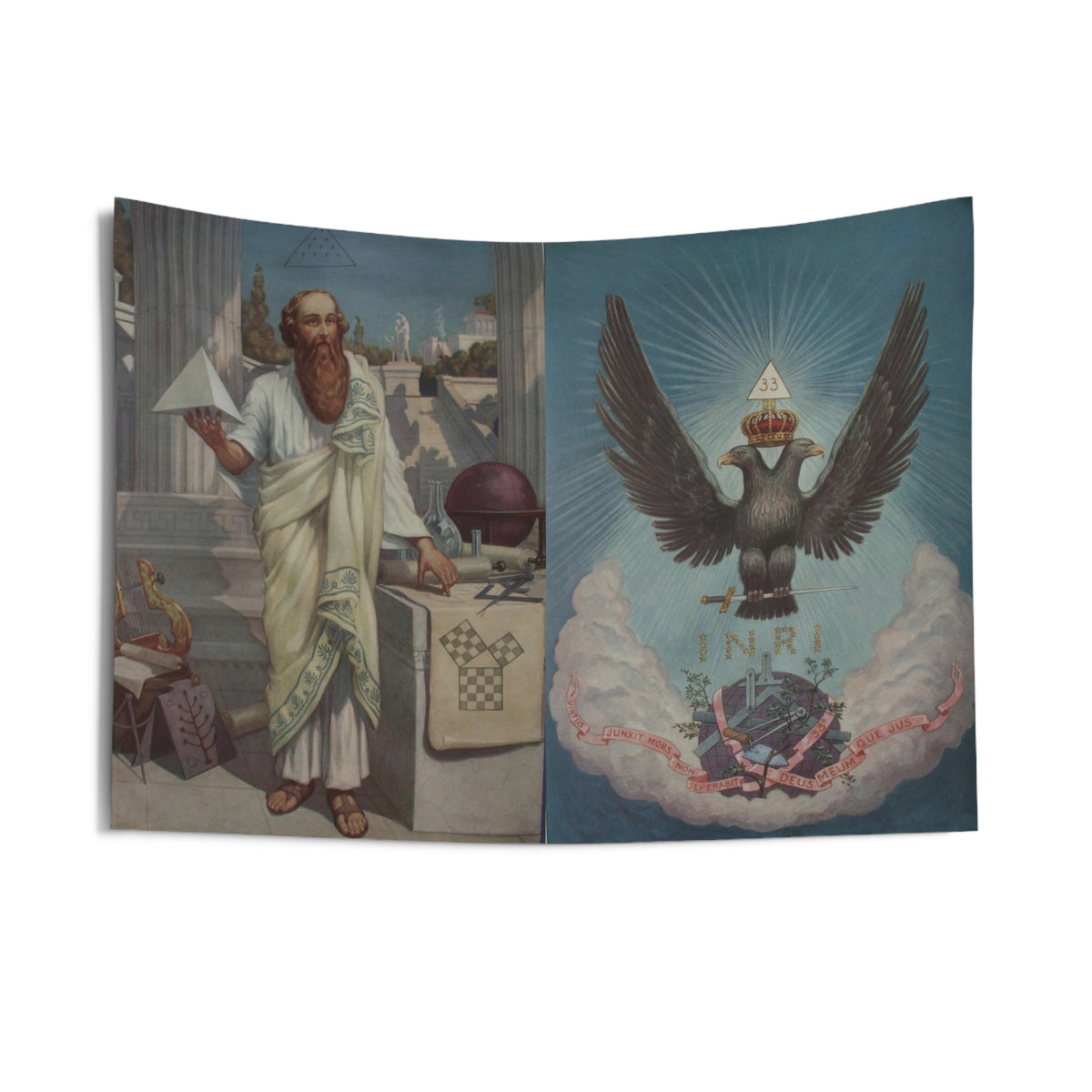 Pythagoras and the Supreme Symbol Wall Tapestry: Knapp Diptych