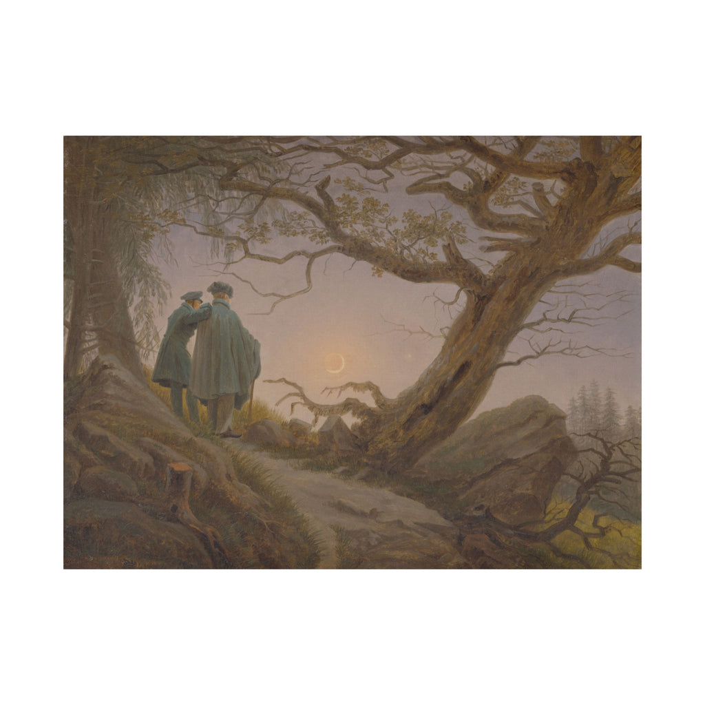 Caspar David Friedrich 'Two Men Contemplating the Moon' Poster