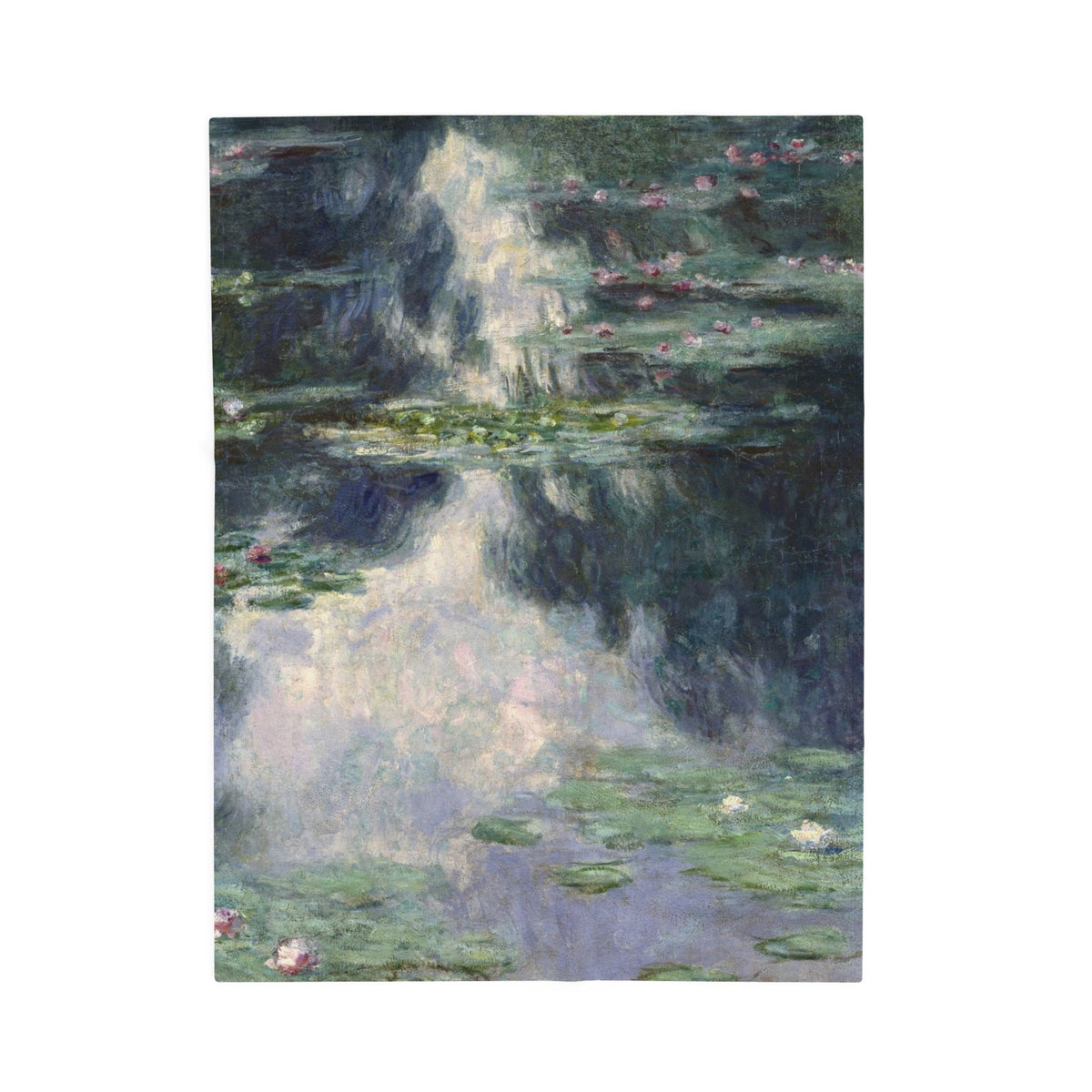 Water Lilies Velveteen Plush Blanket