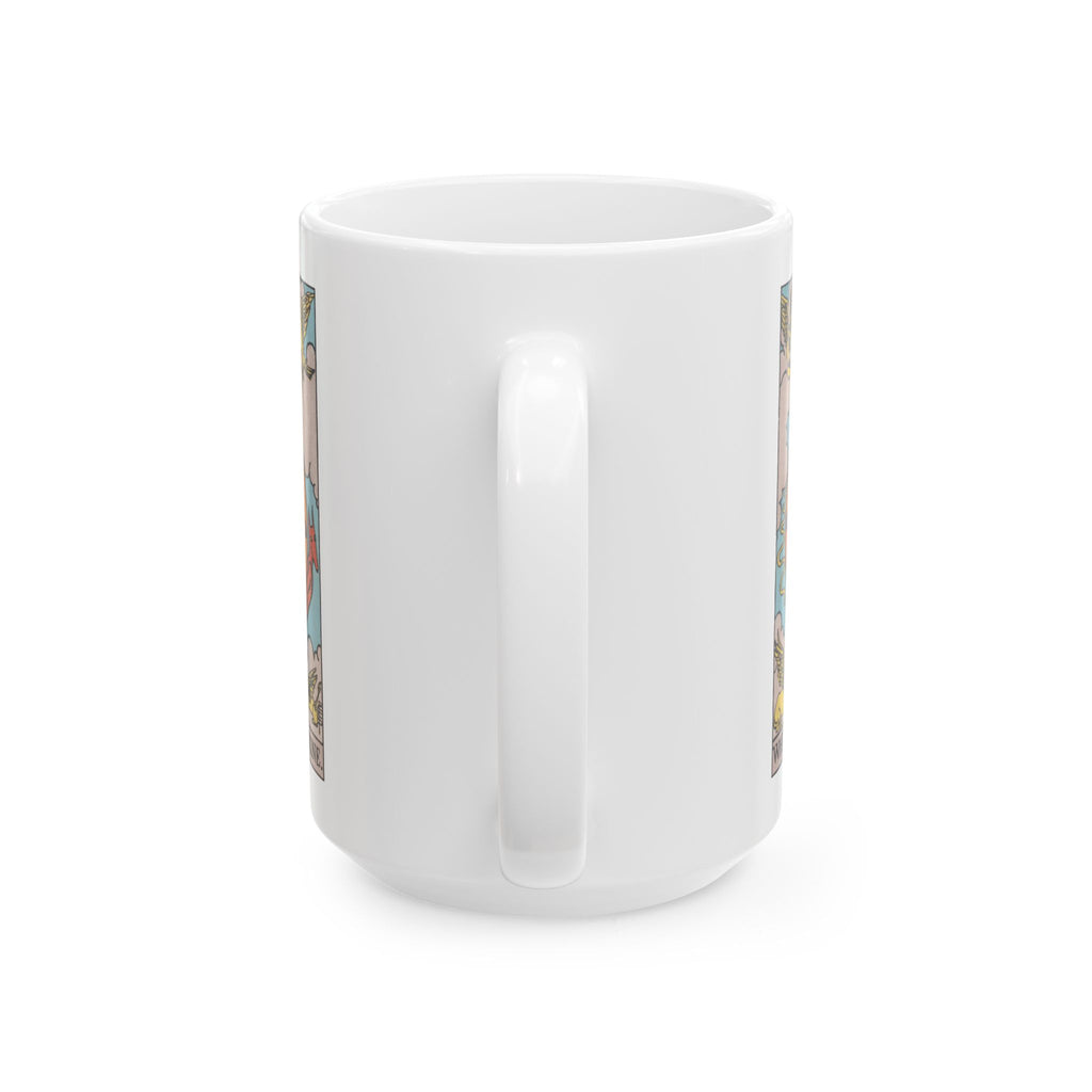 Wheel of Fortune tarot card mug, Rider-Waite-Smith design, ceramic 11oz/15oz, view 6