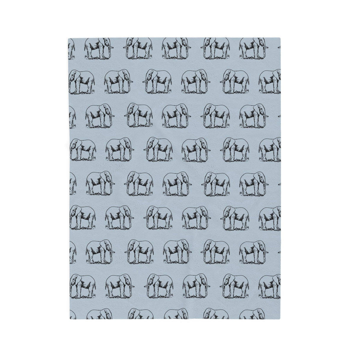 Elephant Pattern Velveteen Plush Blanket
