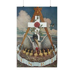 Jewel of the Rose Croix Poster: Pelican and Rose Cross Art Print