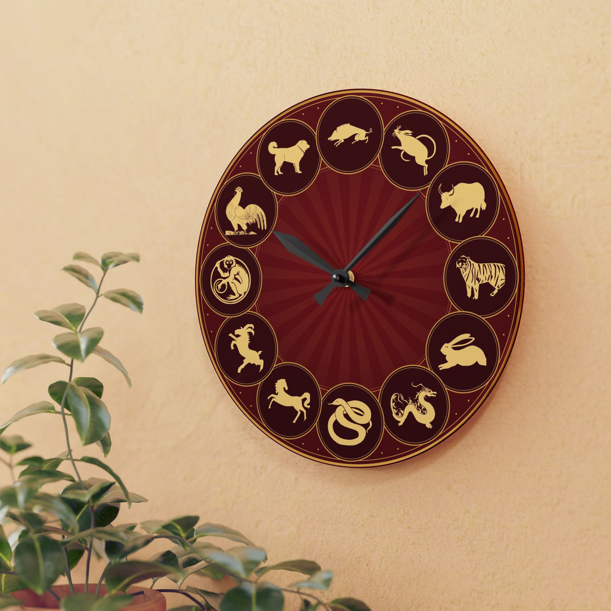 Chinese Zodiac Wall Clock