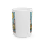 The Moon tarot card mug, Rider-Waite-Smith design, ceramic 11oz/15oz, view 5