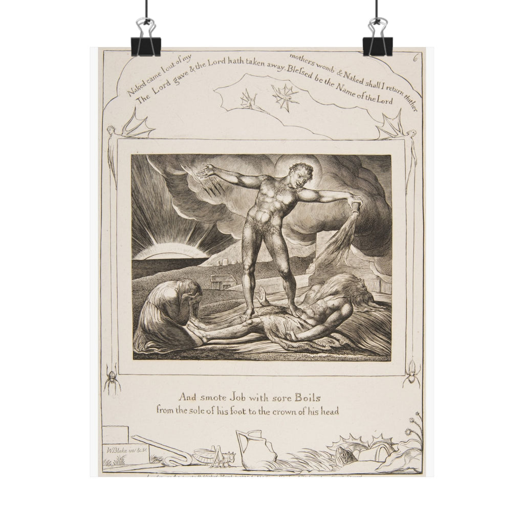 William Blake 'Satan Smiting Job with Boils' Poster