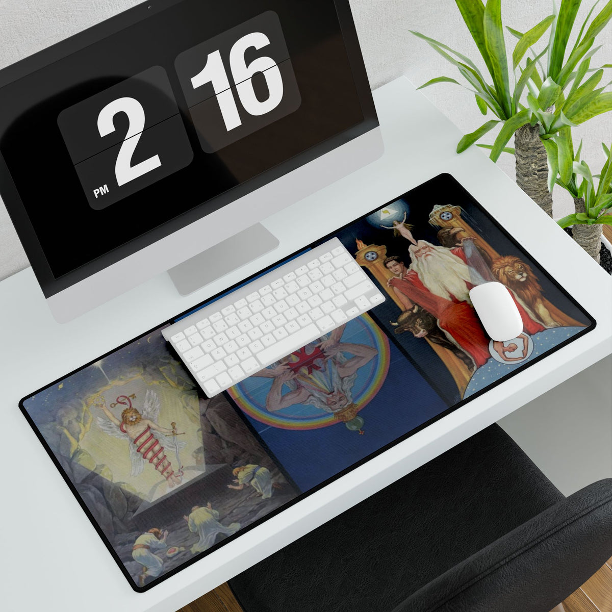 Mithra, Microcosm and Ancient of Ancients Desk Mat: Knapp Mystery Triptych