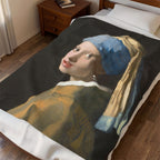 Girl with a Pearl Earring Velveteen Plush Blanket