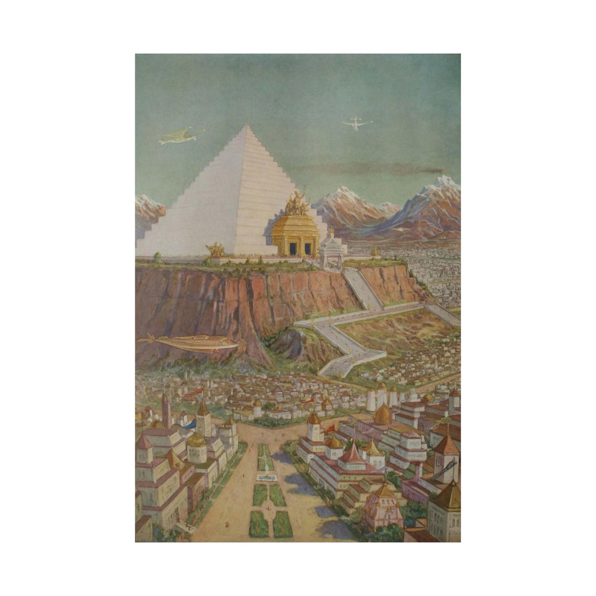 Atlantean Temple Poster: Knapp Lost Civilization Art Print