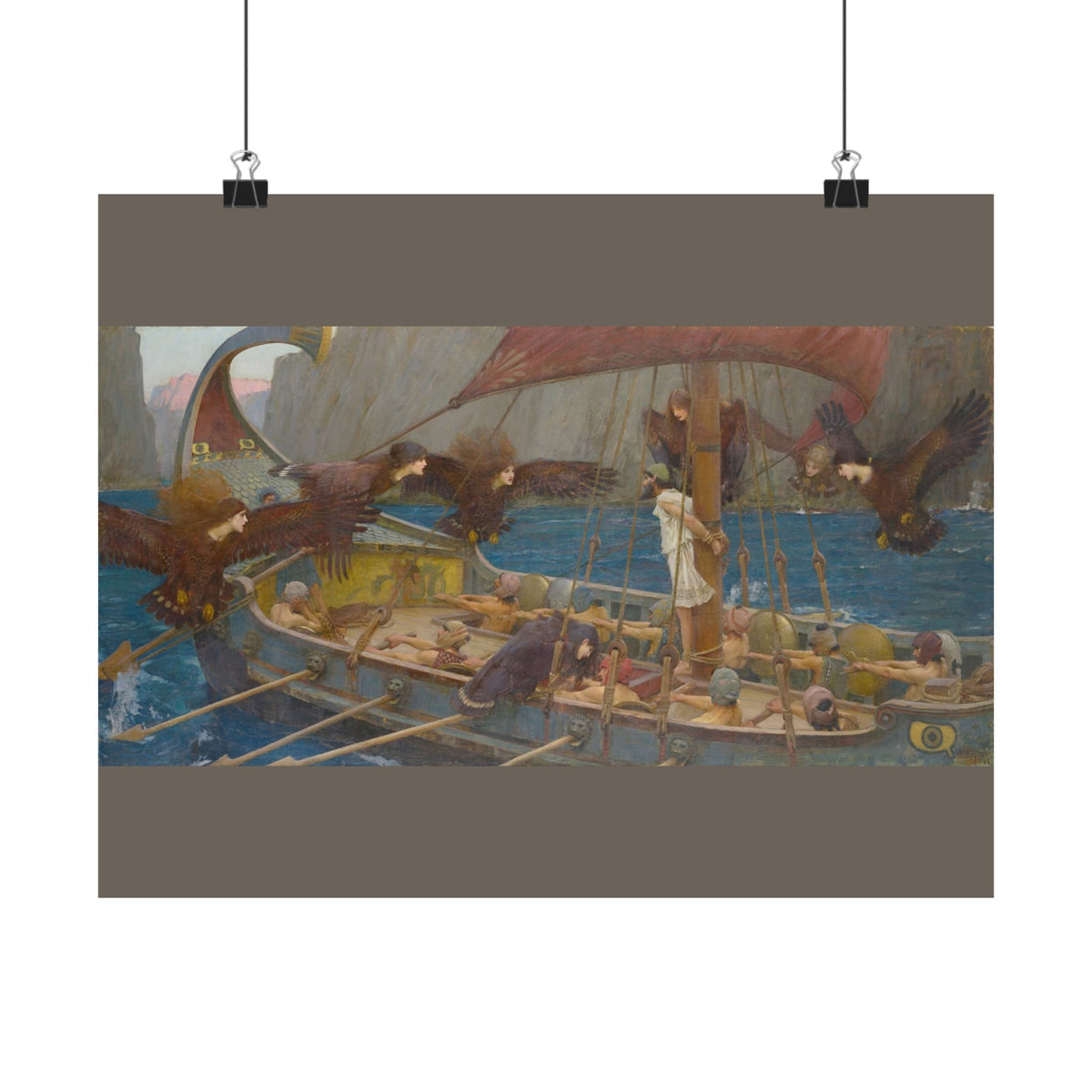 John William Waterhouse 'Ulysses and the Sirens' Poster
