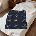 Zodiac Signs Velveteen Plush Blanket