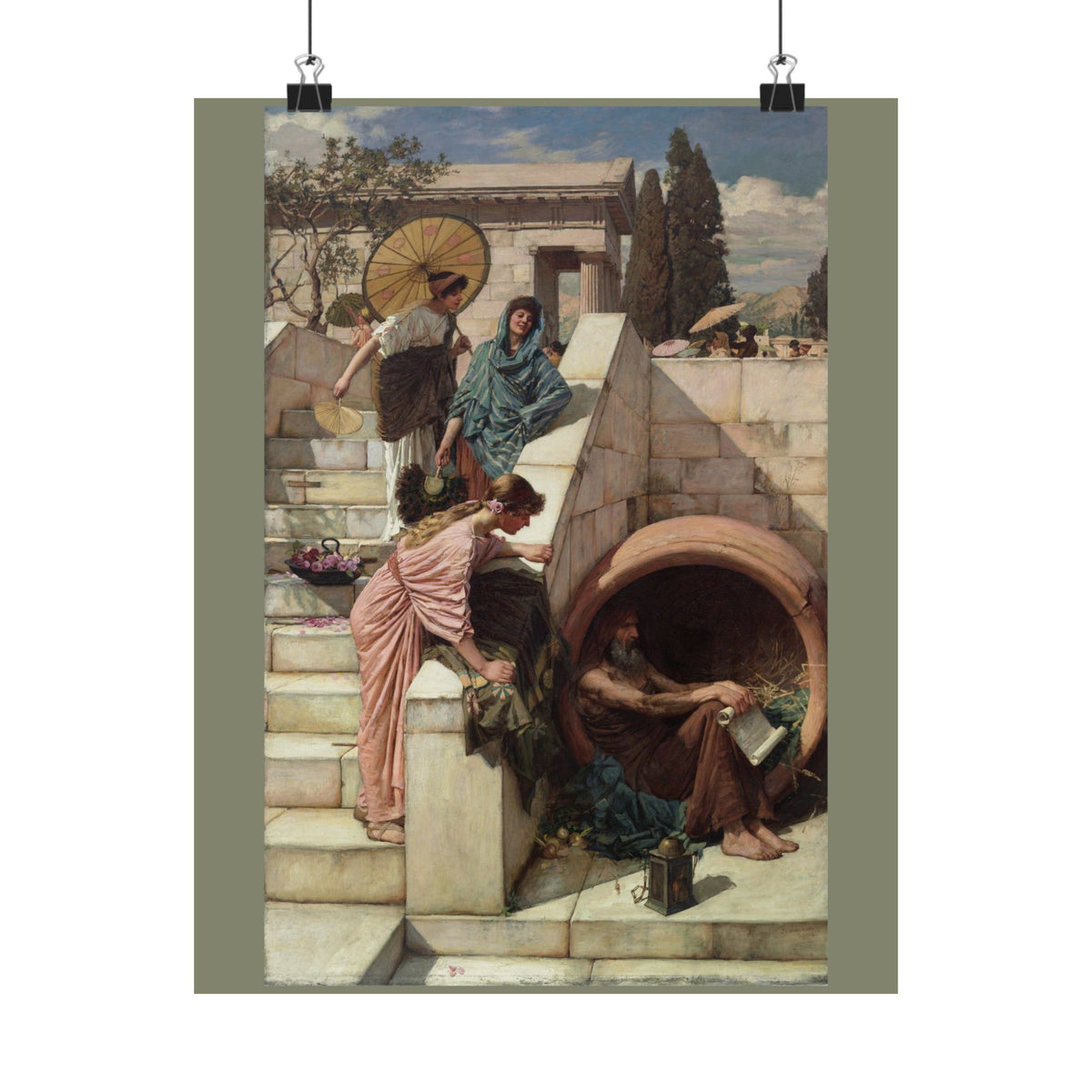 John William Waterhouse 'Diogenes' Poster