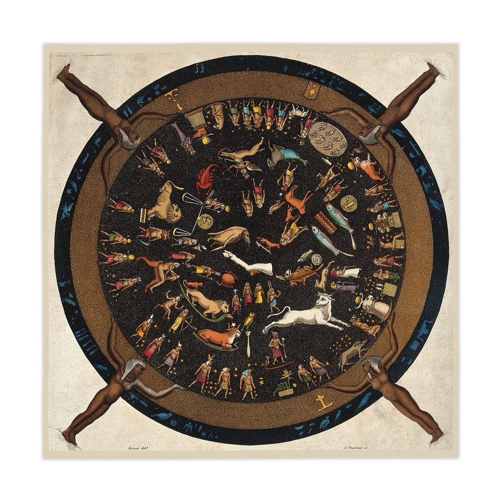 Egyptian Zodiac of Dendera Altar Cloth: Planisphere of the Temple of Tentyra