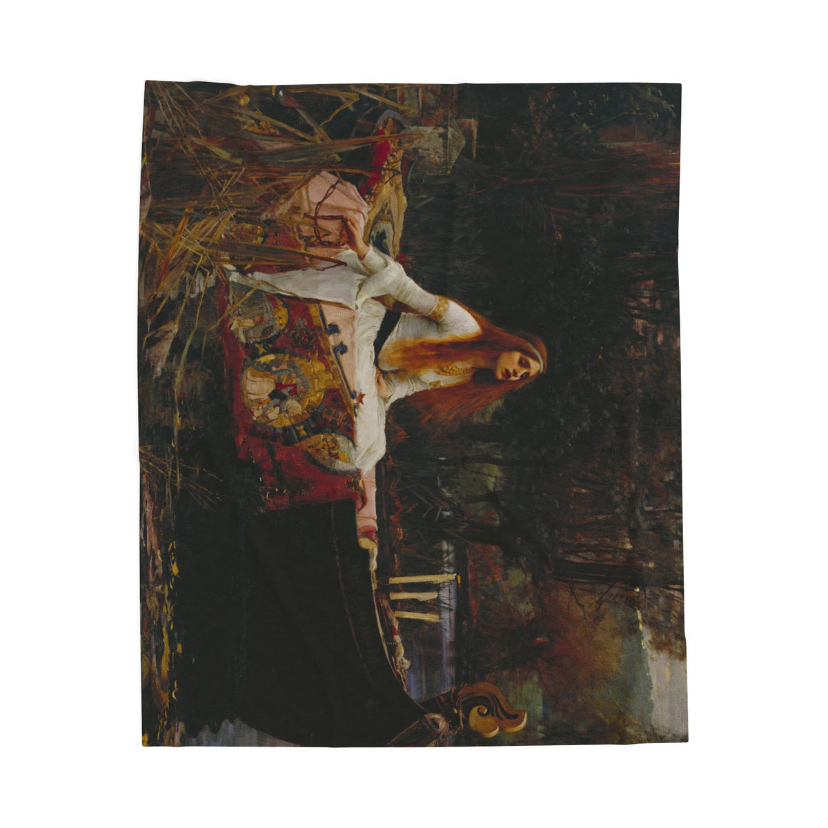 The Lady of Shalott Velveteen Plush Blanket