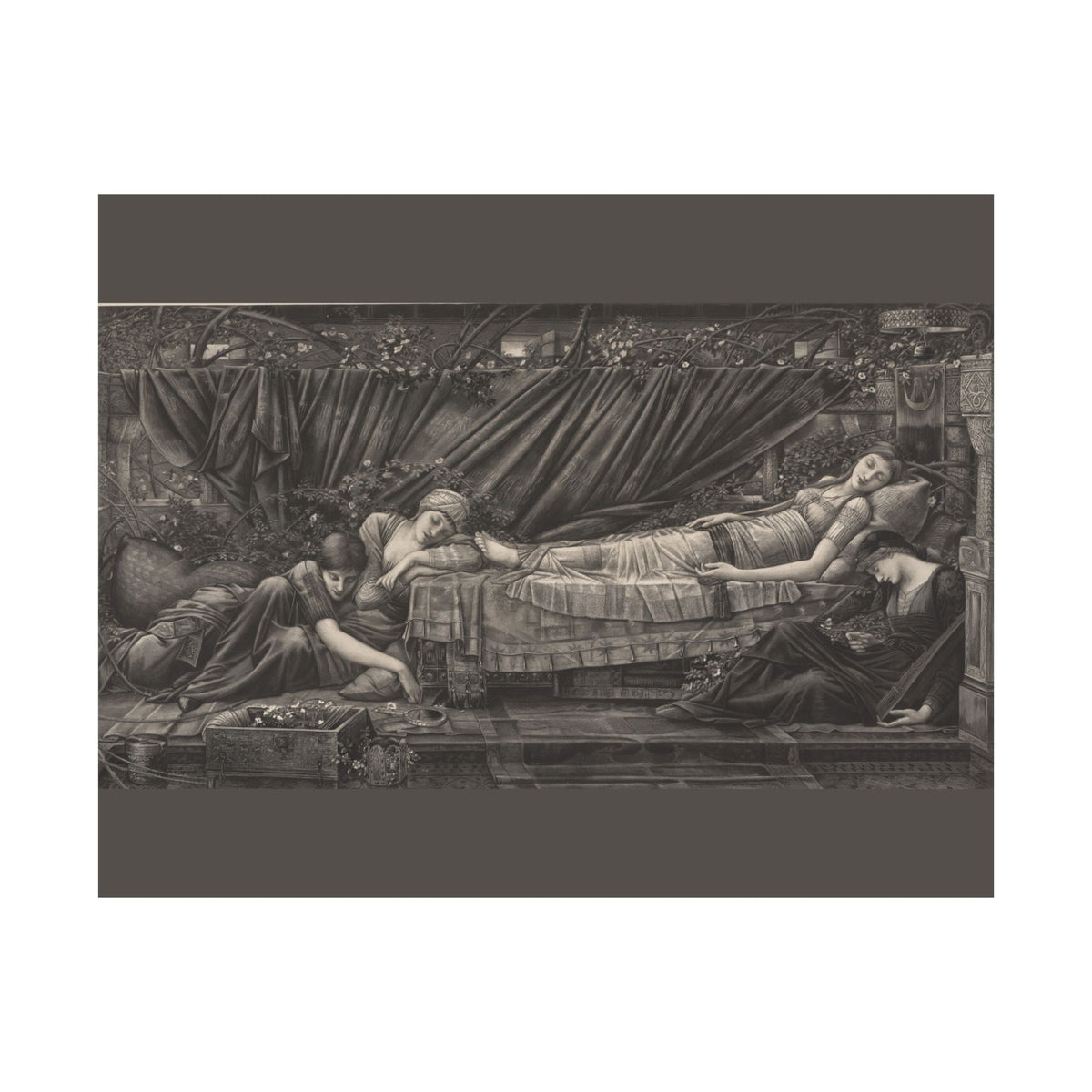 Edward Burne-Jones 'The Rose Bower, The Legend of the Briar Rose' Poster
