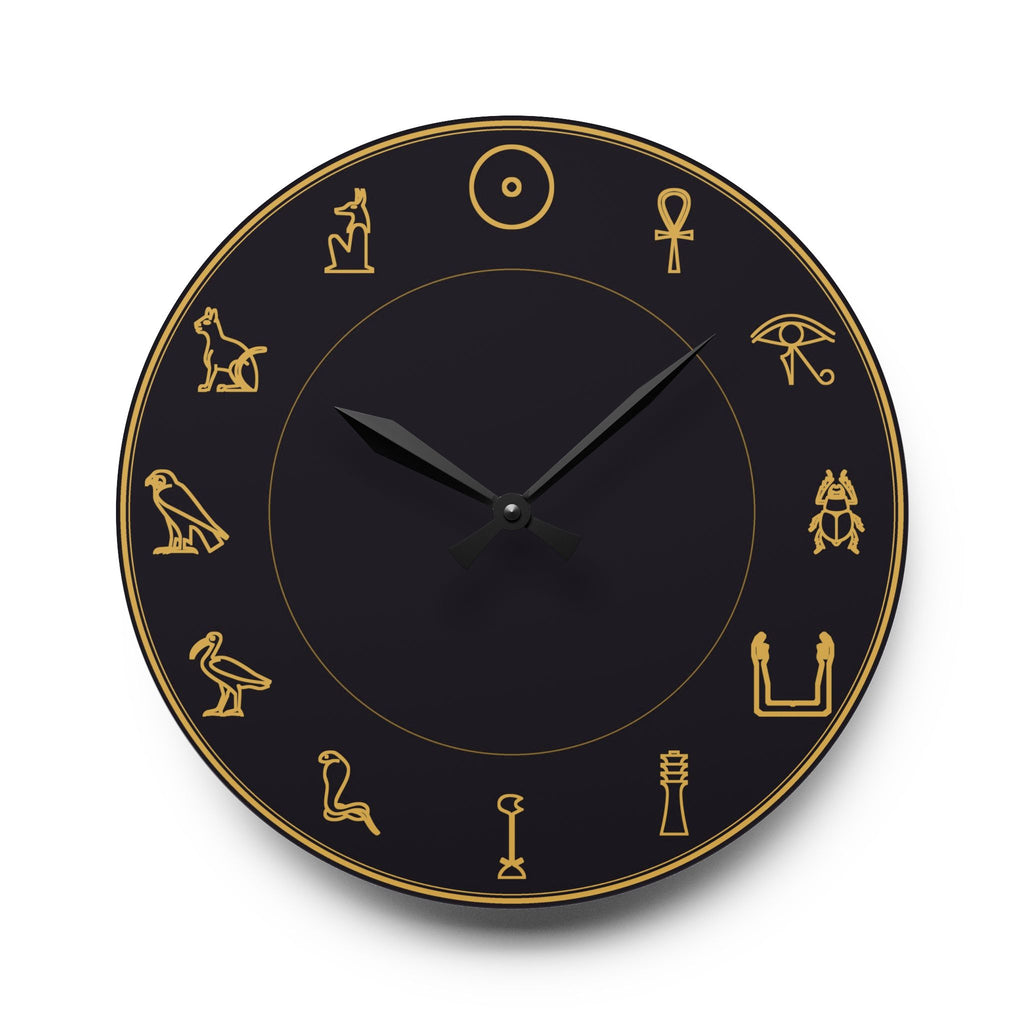 Egyptian Hieroglyphs Wall Clock