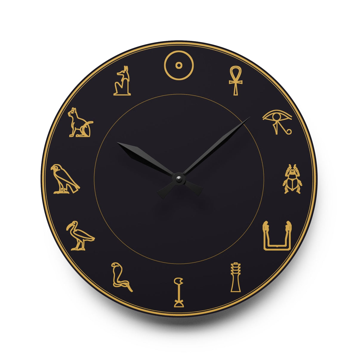 Egyptian Hieroglyphs Wall Clock