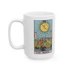 The Moon tarot card mug, Rider-Waite-Smith design, ceramic 11oz/15oz, view 4