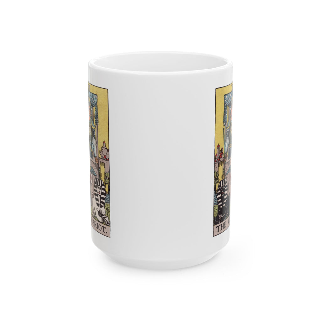 The Chariot tarot card mug, Rider-Waite-Smith design, ceramic 11oz/15oz, view 5