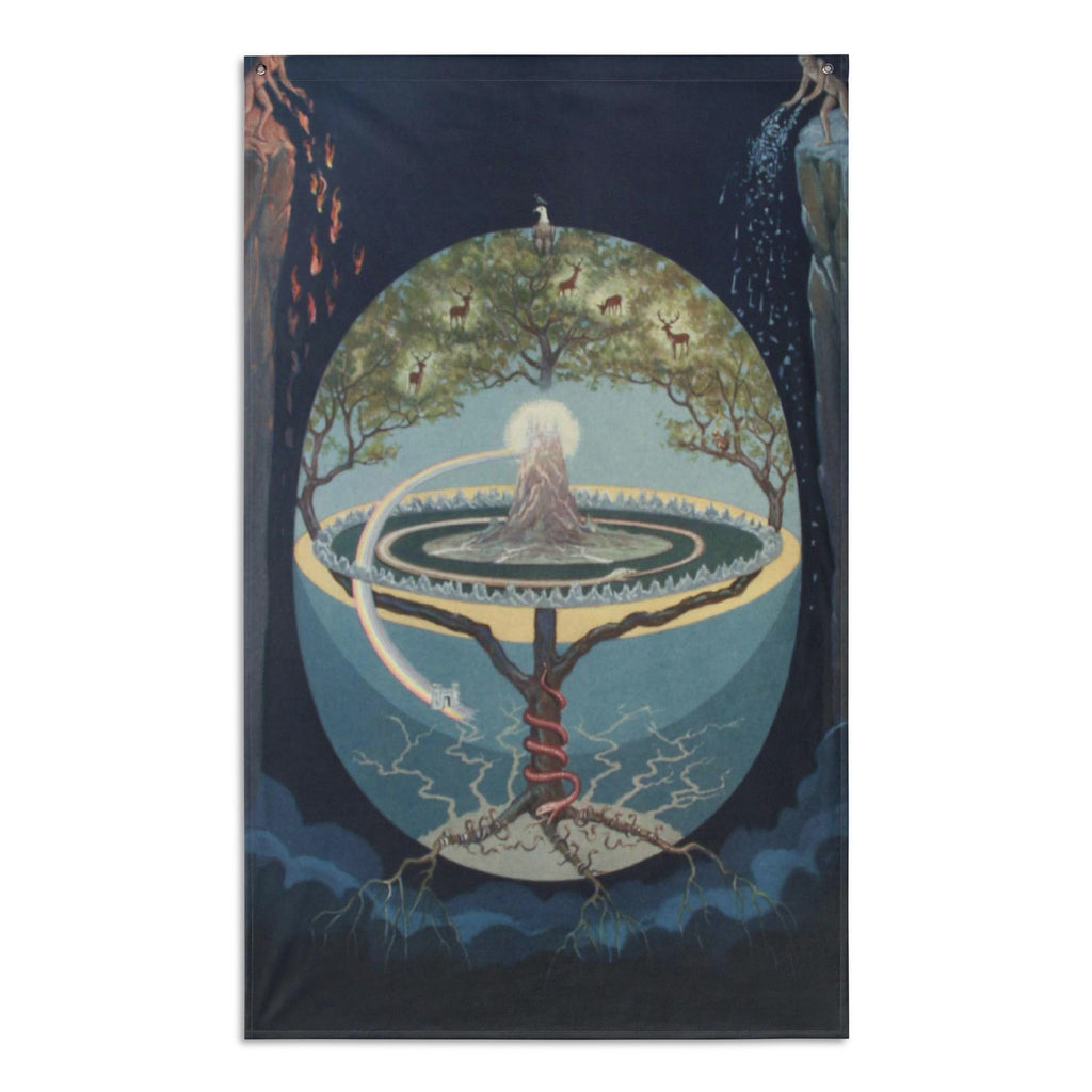 Yggdrasil Banner Flag: Knapp Hanging Wall Flag, 34.5 x 56 in