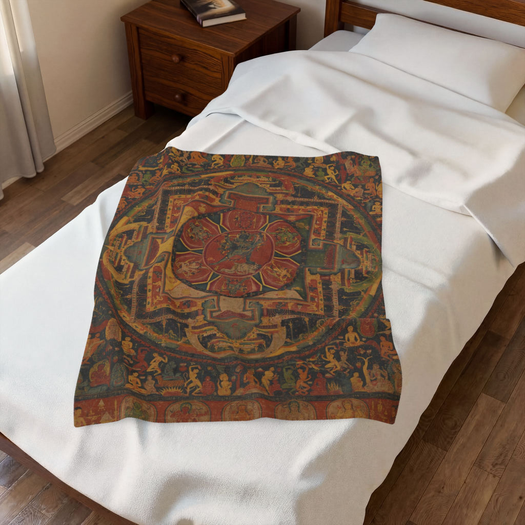 Chakrasamvara Mandala Velveteen Plush Blanket