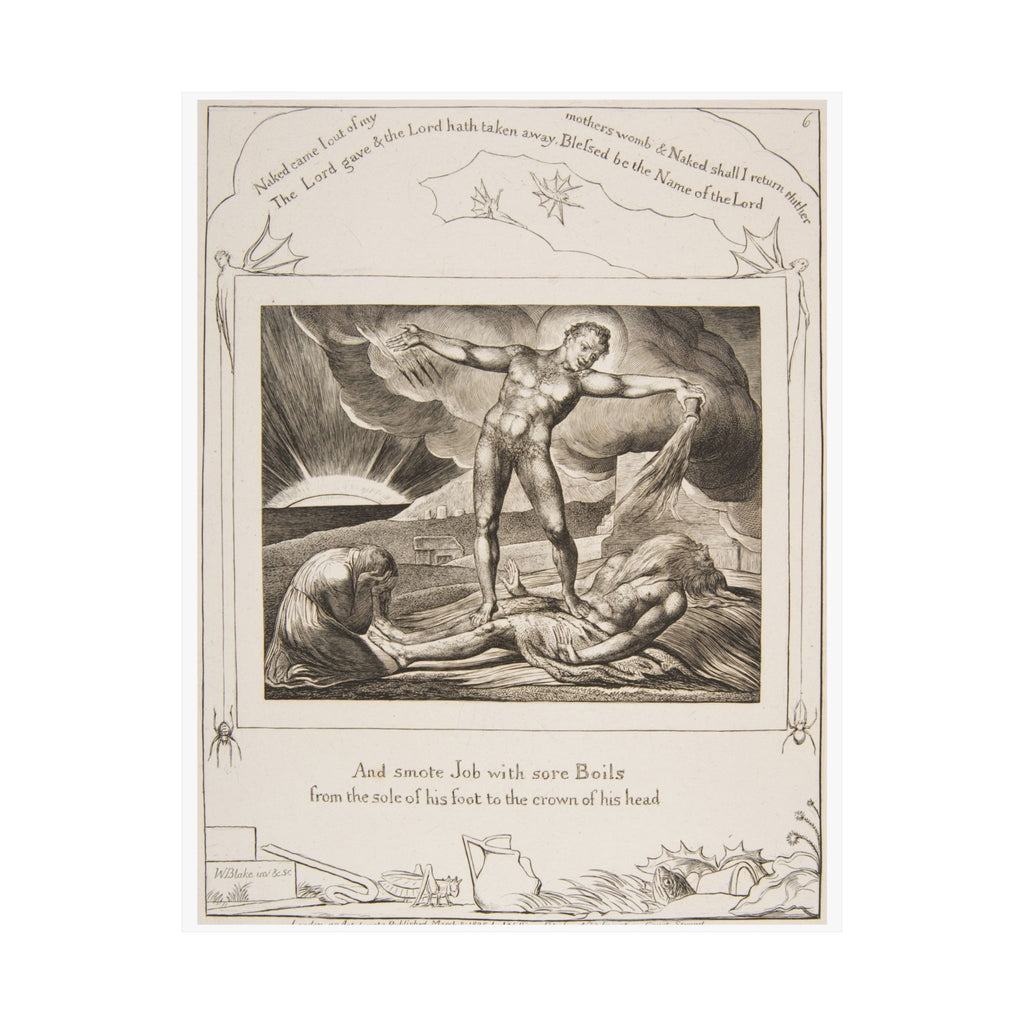 William Blake 'Satan Smiting Job with Boils' Poster