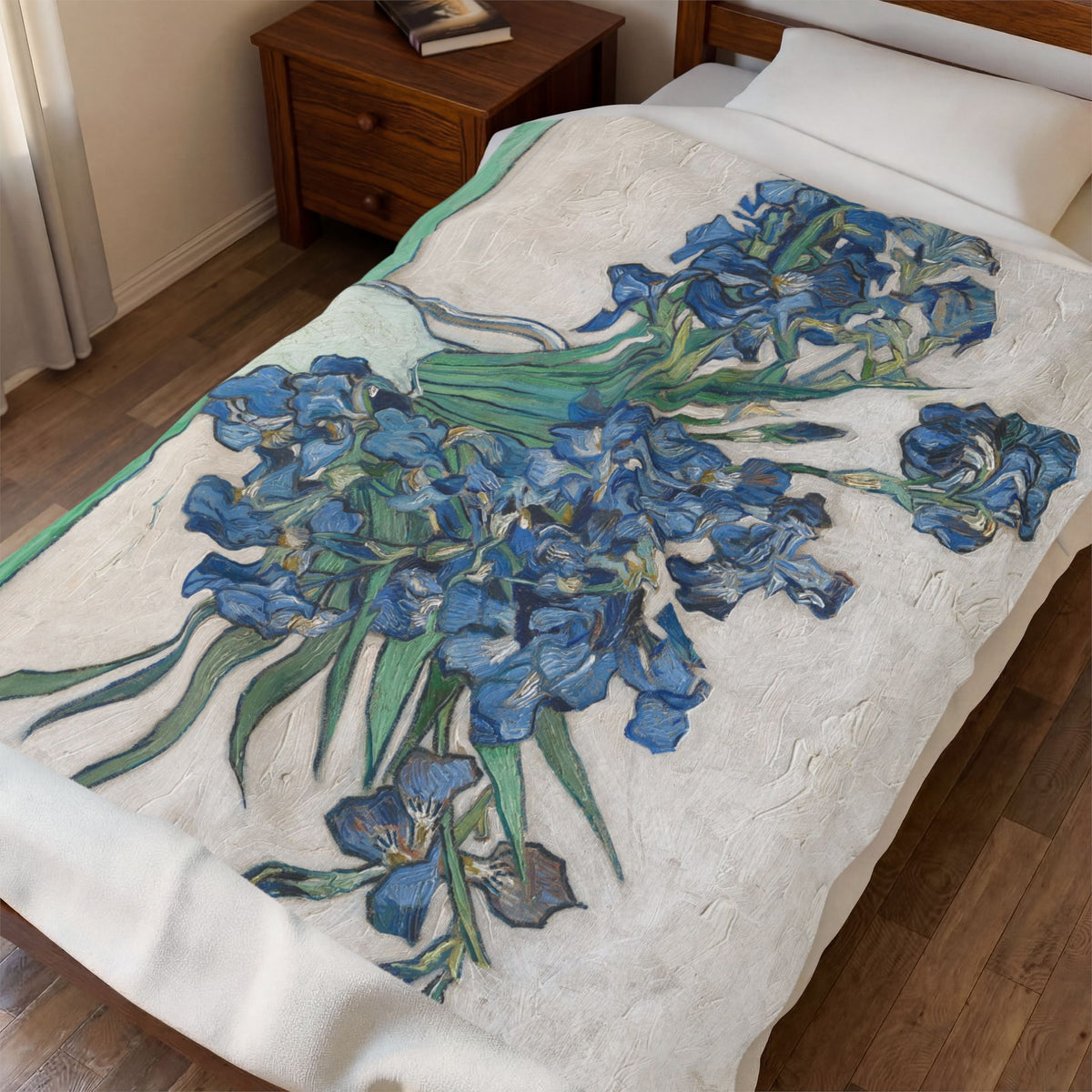 Irises Velveteen Plush Blanket