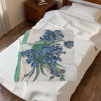Irises Velveteen Plush Blanket