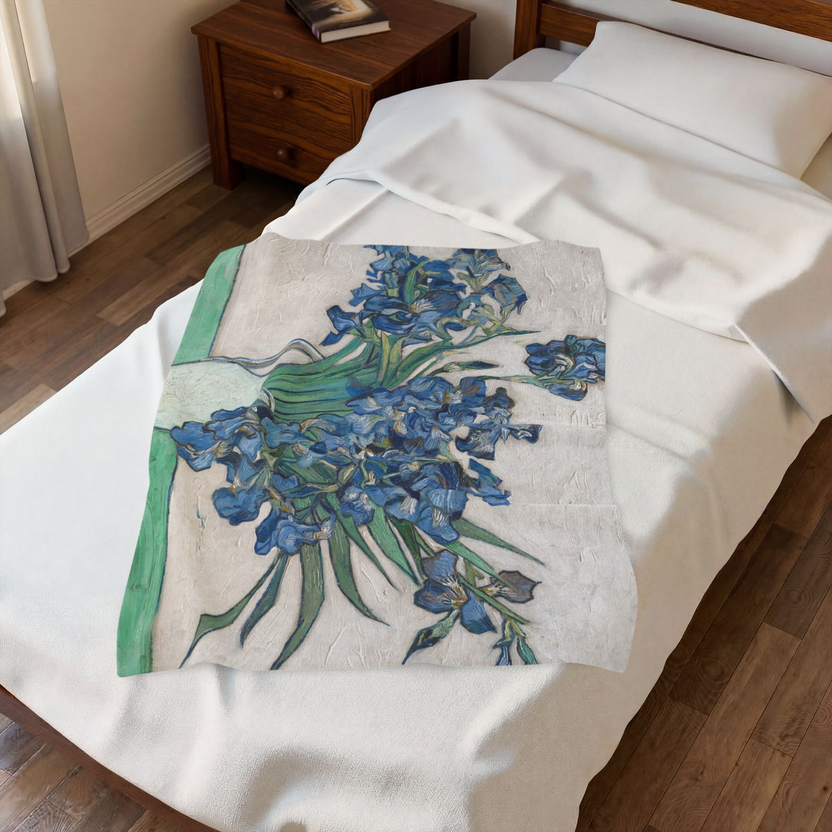 Irises Velveteen Plush Blanket