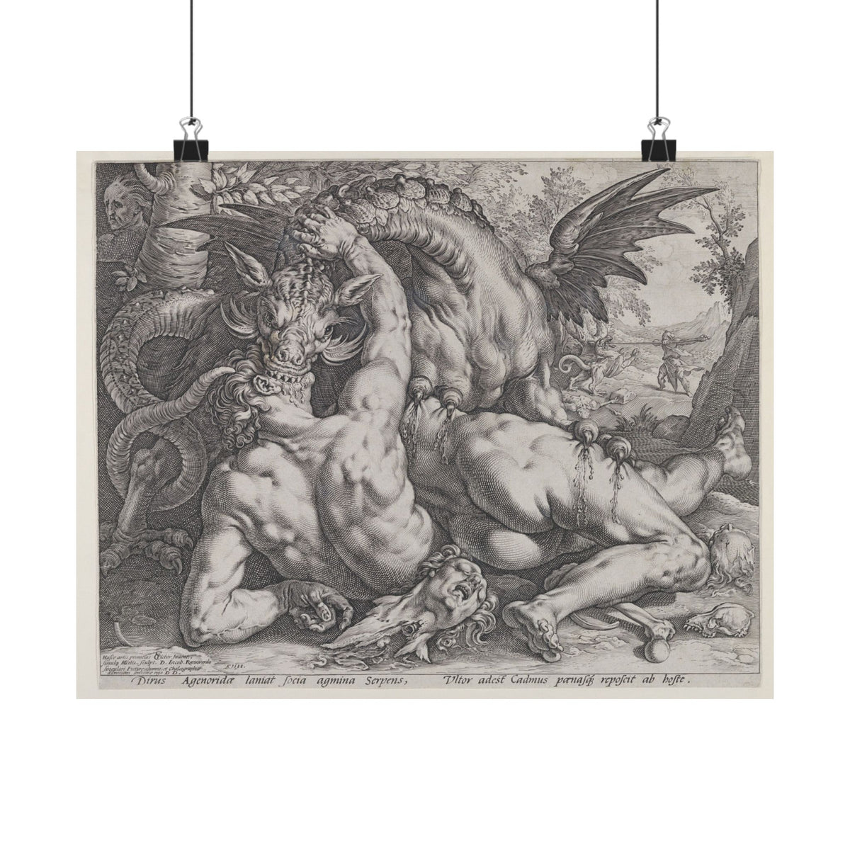 Hendrick Goltzius 'The Dragon Devouring the Companions of Cadmus' Poster