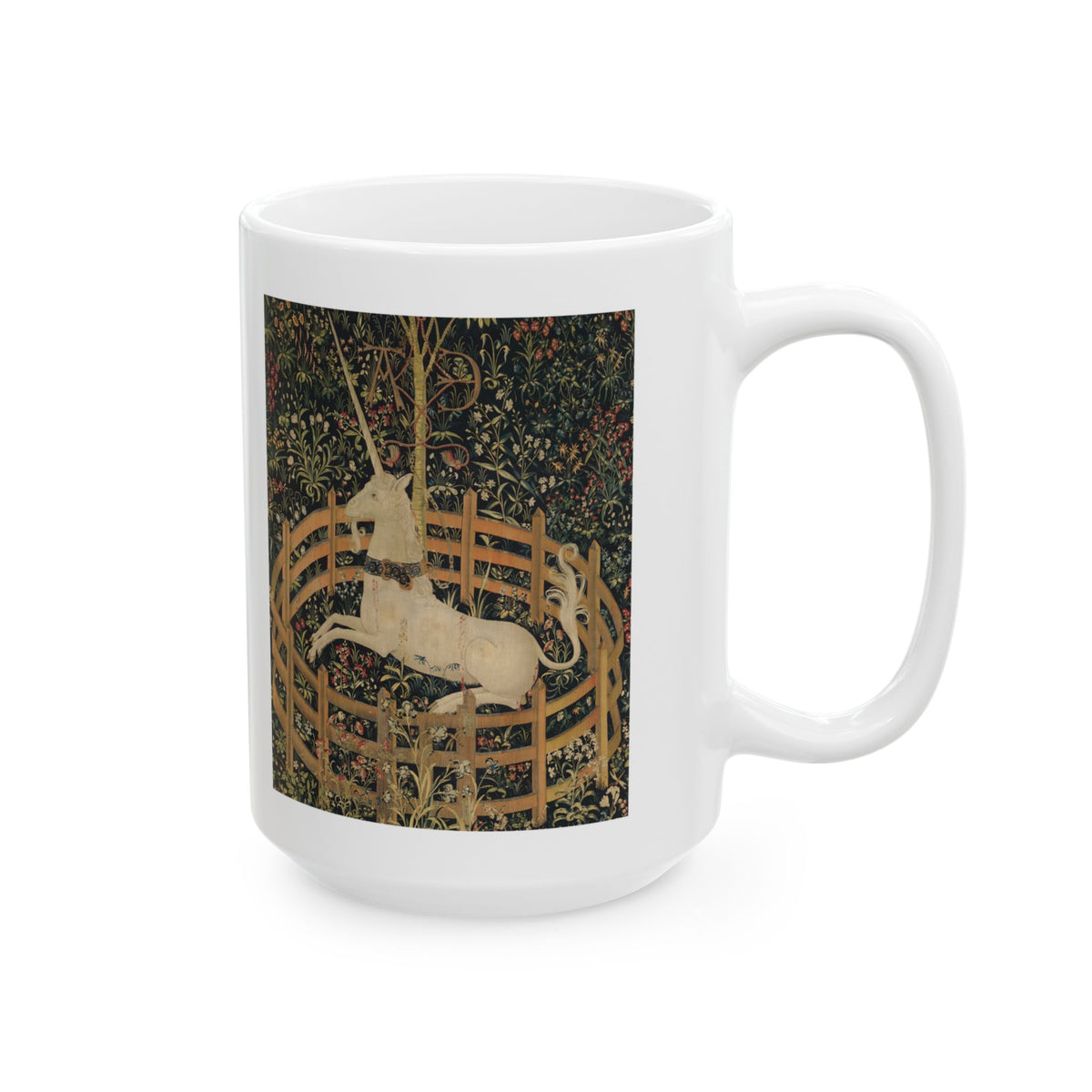 The Unicorn Rests in a Garden Mug
