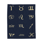 Zodiac Signs Velveteen Plush Blanket