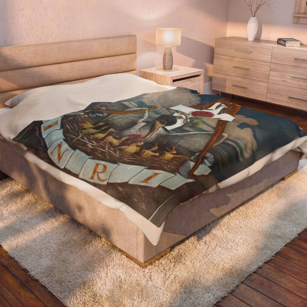 Jewel of the Rose Croix Velveteen Plush Blanket