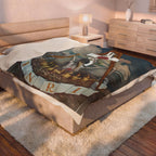 Jewel of the Rose Croix Velveteen Plush Blanket