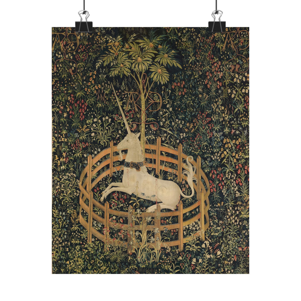The Unicorn Rests in a Garden Poster