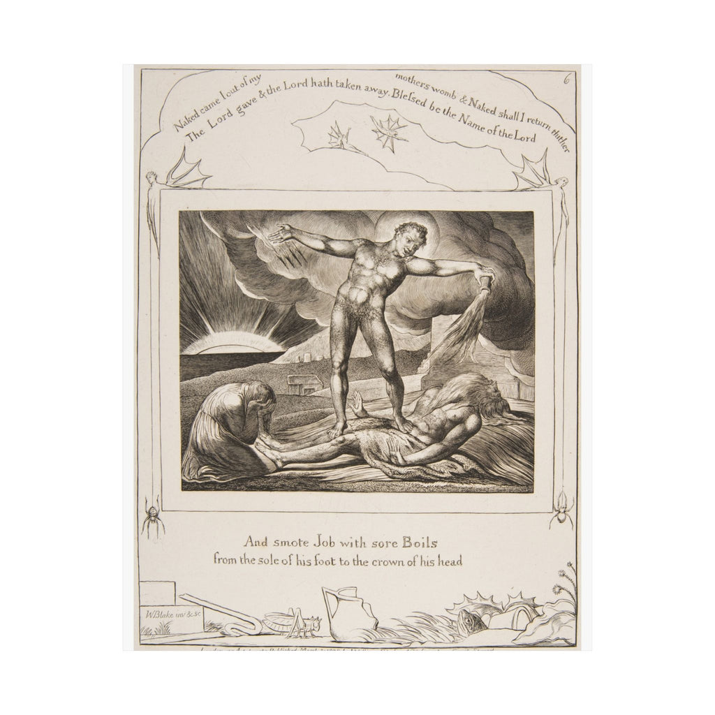 William Blake 'Satan Smiting Job with Boils' Poster