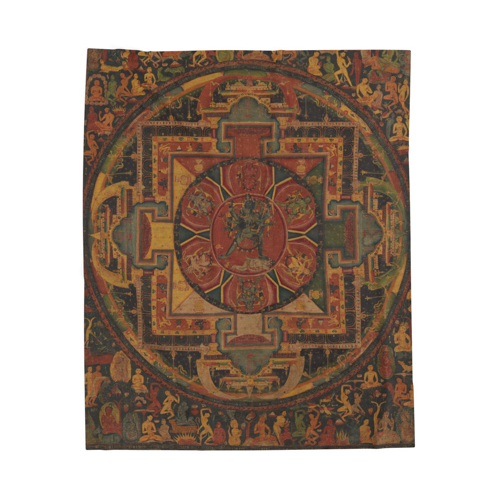 Chakrasamvara Mandala Velveteen Plush Blanket