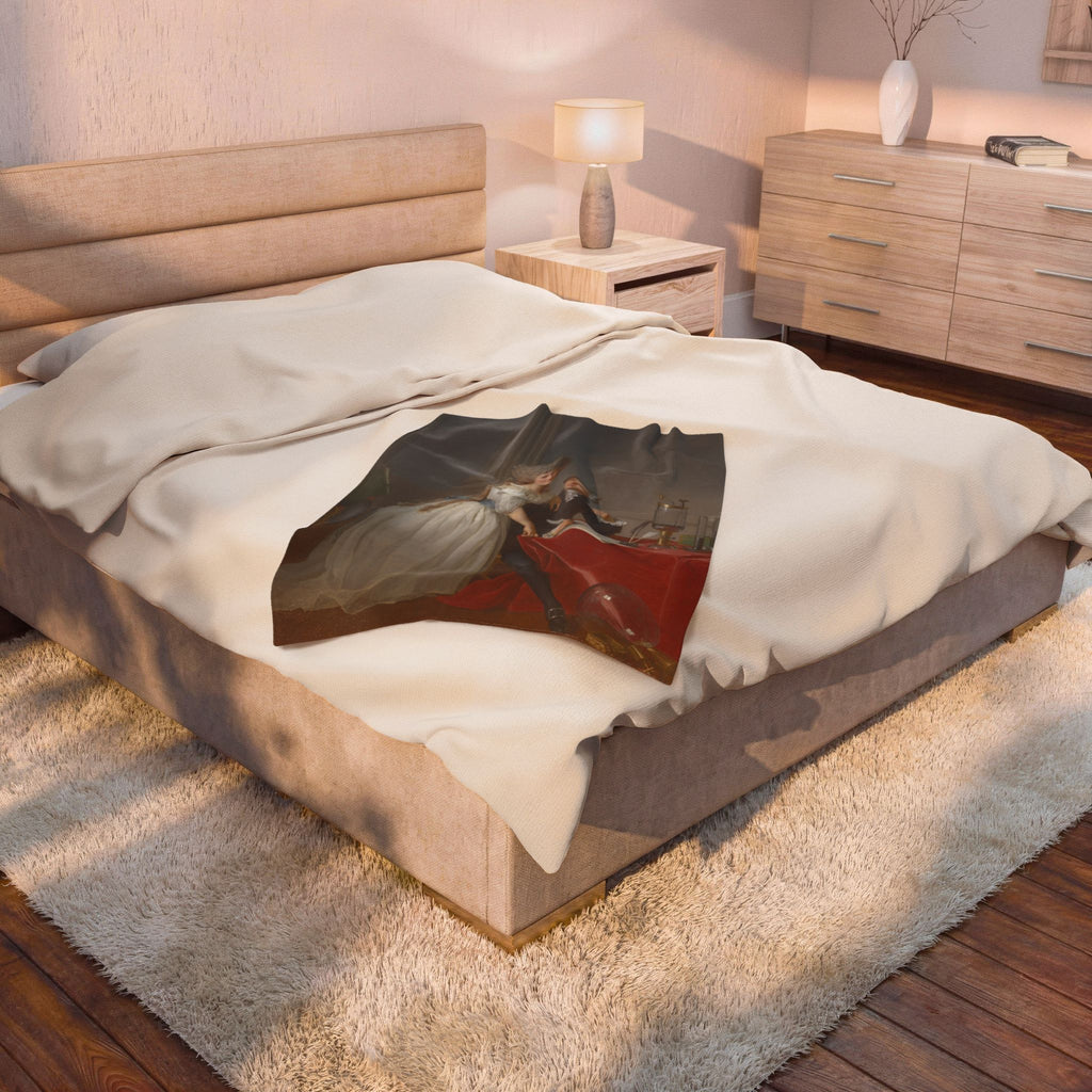 Antoine Laurent Lavoisier and Marie Anne Lavoisier Velveteen Plush Blanket