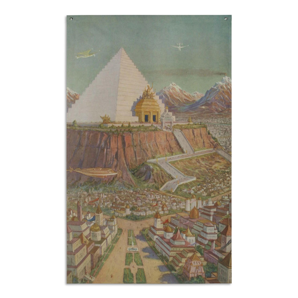 Atlantean Temple Banner Flag: Knapp Hanging Wall Flag, 34.5 x 56 in